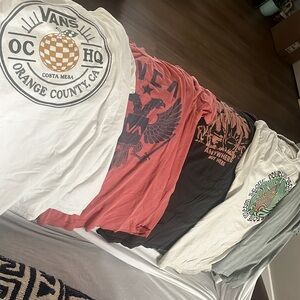 Men’s large skater brands shirt bundle